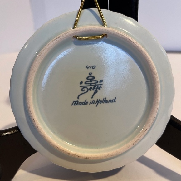 Vintage Delft Dutch Boy and Girl Coaster Wall Plaque Ornament - Picture 3 of 6